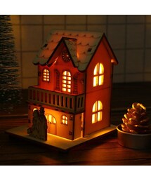 北　クリスマスライトハウス　イルミネーションハウス　キャンドル置物 ３２cm 北クリスマスライトハウスイルミネーションハウスキャンドル置物 32cm
