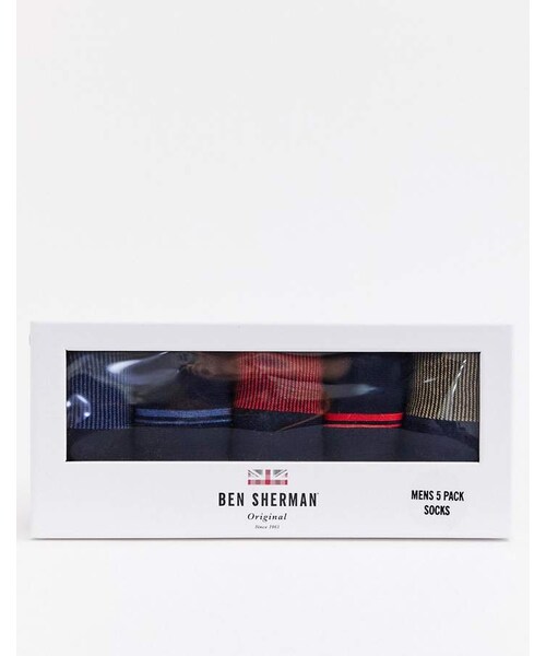 Ben Sherman（ベンシャーマン）の「Ben Sherman 5 pack sock in gift box（ソックス/靴下）」 WEAR