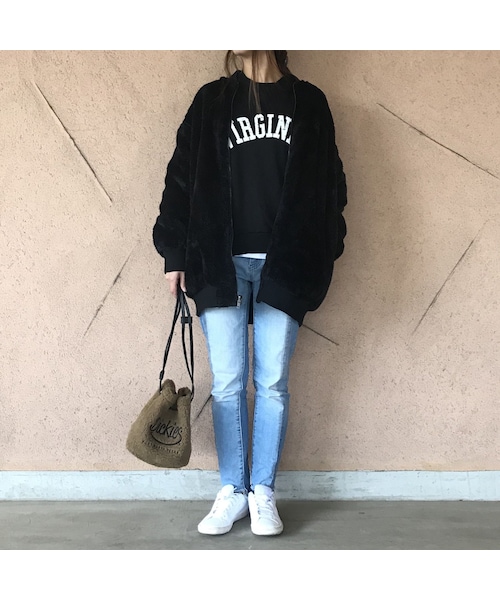 copine（コピン）の「ビッグシルエット！リバーシブルボア・MA1ブルゾン（3color）（ブルゾン・レディース・その他）」の8枚目の写真