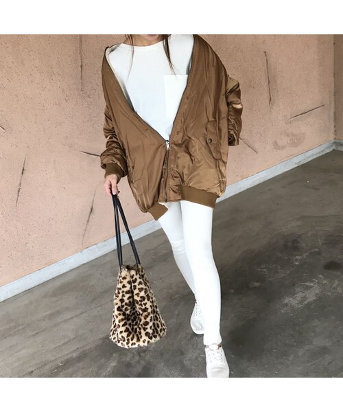 copine（コピン）の「ビッグシルエット！リバーシブルボア・MA1ブルゾン（3color）（ブルゾン・レディース・その他）」の13枚目の写真