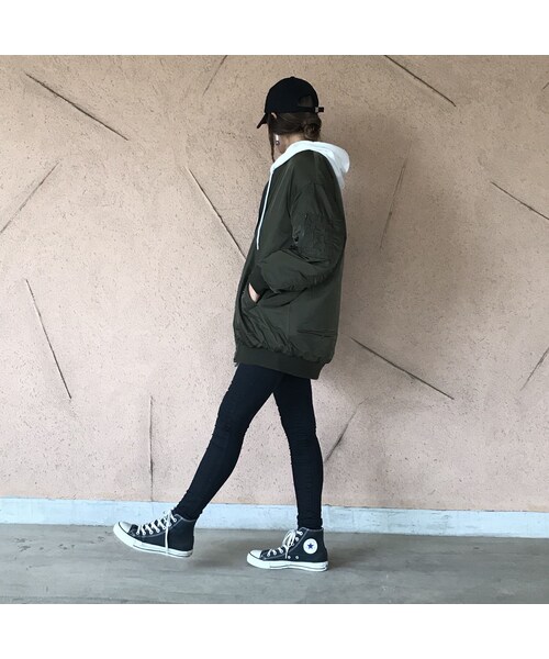 copine（コピン）の「ビッグシルエット！リバーシブルボア・MA1ブルゾン（3color）（ブルゾン・レディース・その他）」の11枚目の写真