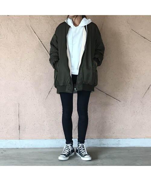 copine（コピン）の「ビッグシルエット！リバーシブルボア・MA1ブルゾン（3color）（ブルゾン・レディース・その他）」の10枚目の写真