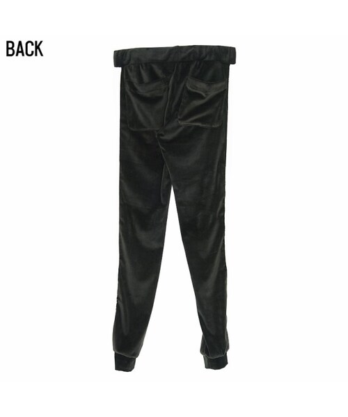Number8(ナンバーエイト)の「ベロア素材サイドラインジョガーパンツ(その他パンツ・メンズ・ブラック・M/L/XL)」の2枚目の写真