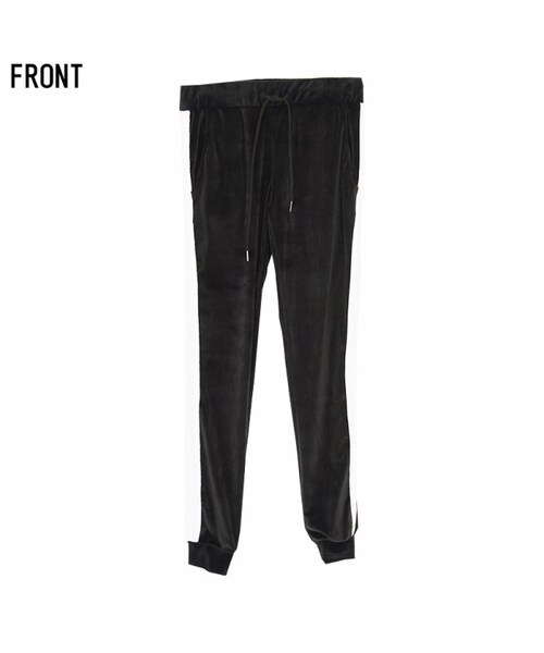 Number8(ナンバーエイト)の「ベロア素材サイドラインジョガーパンツ(その他パンツ・メンズ・ブラック・M/L/XL)」の3枚目の写真