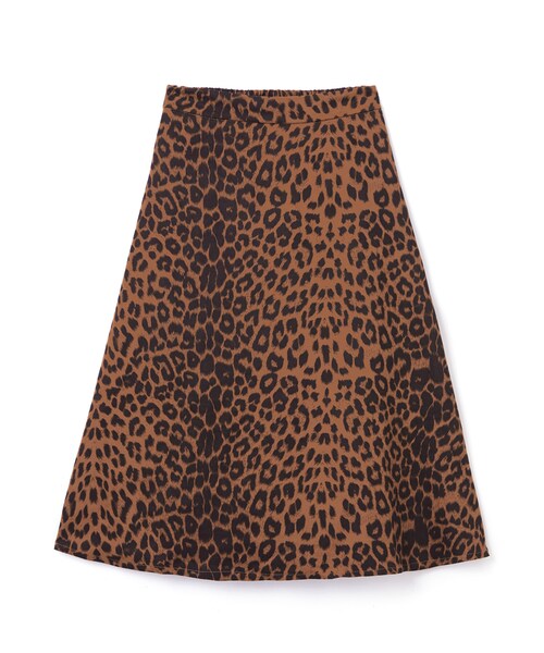 GRL（グレイル）の「レオパードフレアスカート（スカート・レディース・ベージュ/キャメル・M）」の2枚目の写真