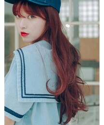 PINKAGE | フルウィッグ）ガーリッシュ ロングウェーブ（ミスティ原糸）(ウィッグ)