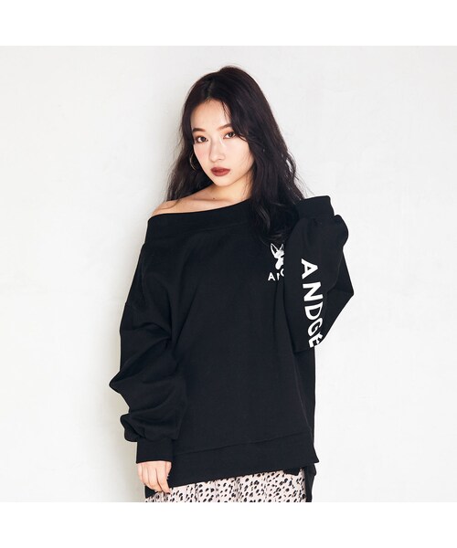 ANDGEEBEE（アンジービー）の「【ANDGEEBEE】フェネックオフショルロゴスウェット　AG184CS19（パーカー・レディース・その他）」の6枚目の写真