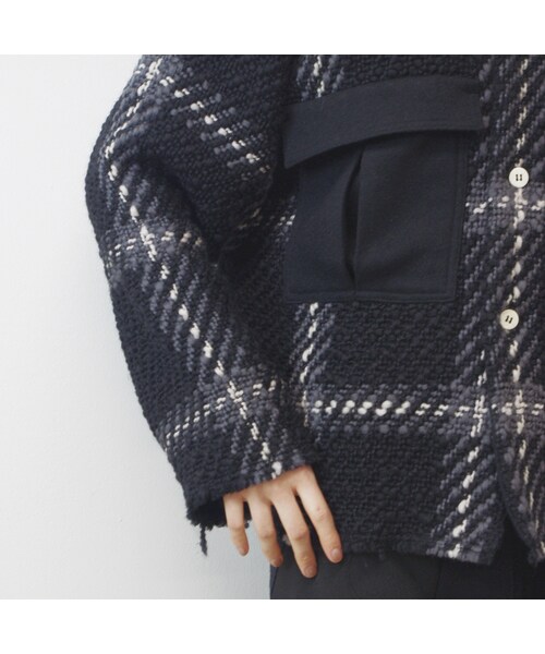 STORES.jp(ストアーズドットジェーピー)の「KONYA / Robin Cardigan / check black(その他アウター・メンズ・その他)」の4枚目の写真