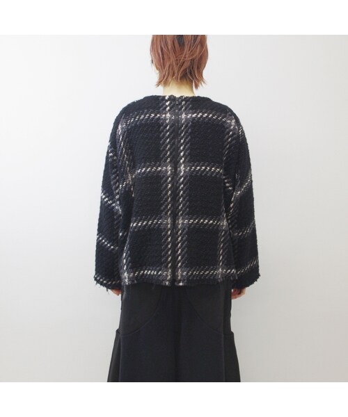 STORES.jp(ストアーズドットジェーピー)の「KONYA / Robin Cardigan / check black(その他アウター・メンズ・その他)」の7枚目の写真