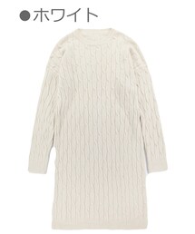 Bobon21 | ビッグケーブルニットワンピース-全１色-(ワンピース)