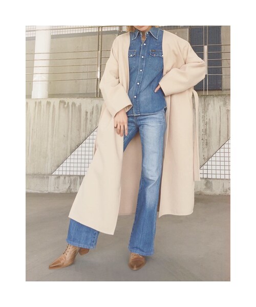 no brand（ノーブランド）の「LONG GOWN COAT（ダウンジャケット/コート・レディース・その他）」の2枚目の写真