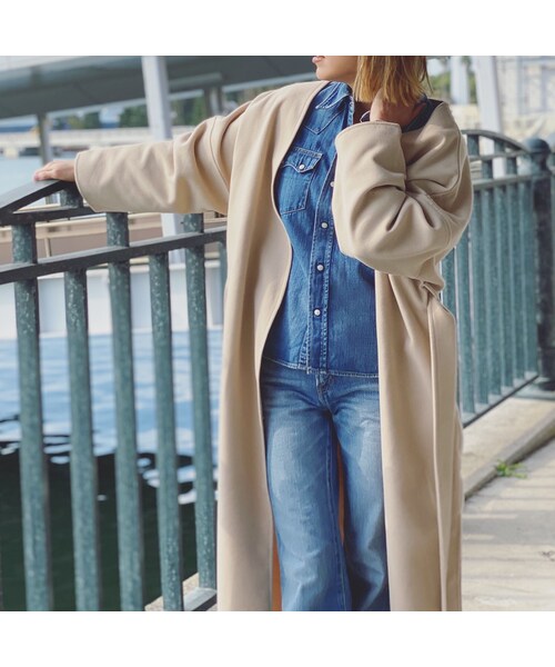 no brand（ノーブランド）の「LONG GOWN COAT（ダウンジャケット/コート・レディース・その他）」の4枚目の写真