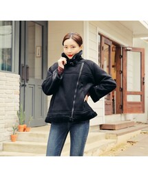 HOTPING | スエードタッチムートンジャケット(ムートンコート)