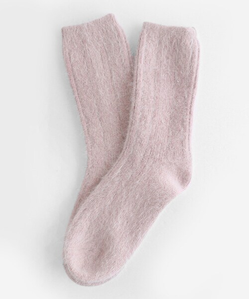 DHOLIC（ディーホリック）の「ソフトアンゴラ混ソックス（ソックス/靴下・レディース・ホワイト/グレー/イエロー/ブラック/ベージュ/ピンク・FREE）」の6枚目の写真