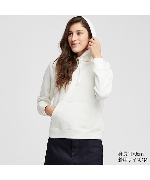 UNIQLO U スウェット プルパーカー ユニクロ ユー ホワイト L UNIQLO - UNIQLO U スウェット プルパーカー ユニクロ ユー ホワイト L