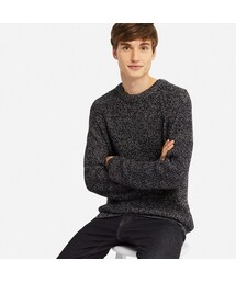 UNIQLO | ミドルゲージアゼクルーネックセーター（長袖）(ニット/セーター)