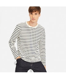 UNIQLO | ウォッシュボーダーT（長袖）(Tシャツ/カットソー)