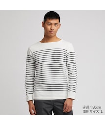 UNIQLO | ウォッシュボーダーT（長袖）(Tシャツ/カットソー)