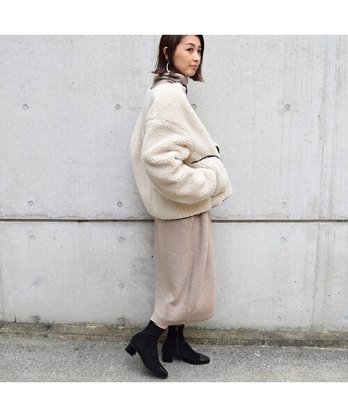 no brand（ノーブランド）の「[ RE-ARRIVAL ]パイピングボアブルゾン（ブルゾン・レディース・その他）」の6枚目の写真