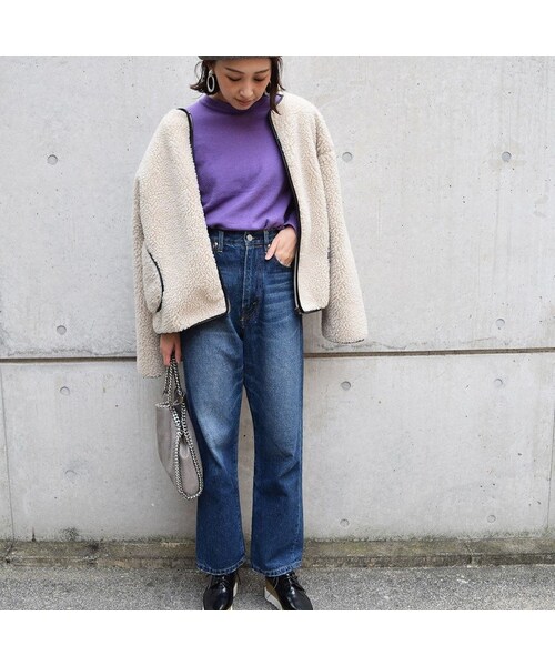 no brand（ノーブランド）の「[ RE-ARRIVAL ]パイピングボアブルゾン（ブルゾン・レディース・その他）」の8枚目の写真