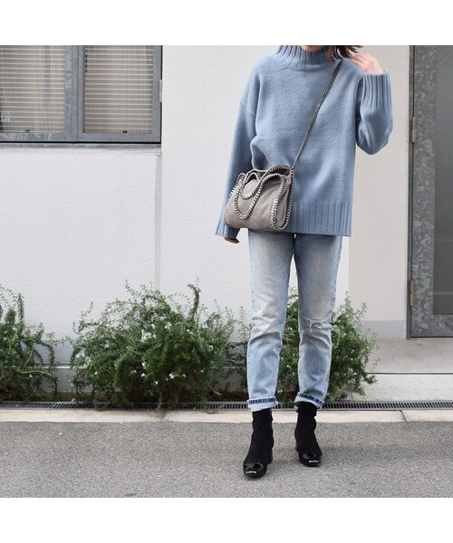 no brand（ノーブランド）の「チャンキーヒールソックスブーツ（ブーツ・レディース・その他）」の10枚目の写真