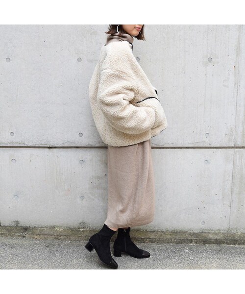 no brand（ノーブランド）の「チャンキーヒールソックスブーツ（ブーツ・レディース・その他）」の5枚目の写真