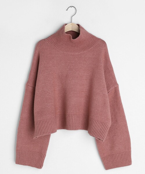 DHOLIC（ディーホリック）の「ハイネッククロップドニット（ニット/セーター・レディース・ホワイト/イエロー/ピンク/グレー・FREE）」の4枚目の写真