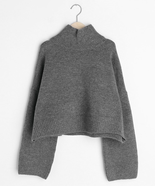 DHOLIC（ディーホリック）の「ハイネッククロップドニット（ニット/セーター・レディース・ホワイト/イエロー/ピンク/グレー・FREE）」の2枚目の写真