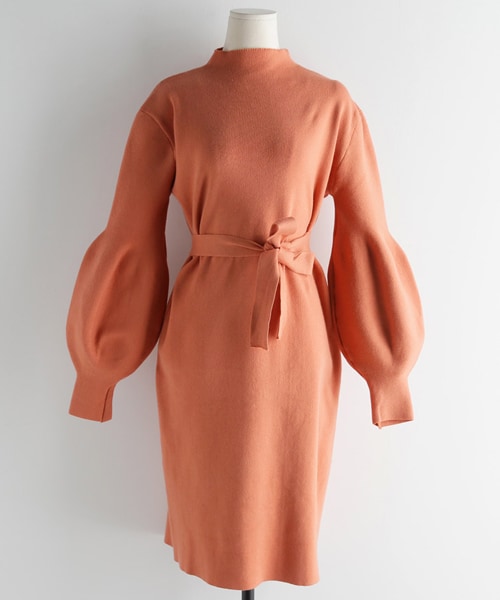 DHOLIC（ディーホリック）の「ストラップSETバルーンスリーブワンピース（ワンピース・レディース・ブラック/オレンジ/ホワイト/グリーン・FREE）」の4枚目の写真