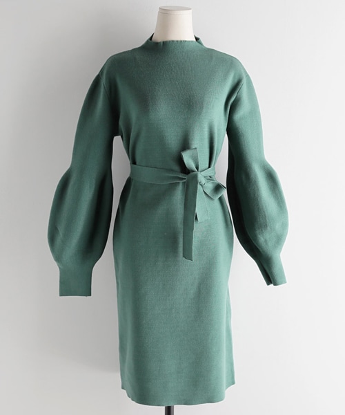 DHOLIC（ディーホリック）の「ストラップSETバルーンスリーブワンピース（ワンピース・レディース・ブラック/オレンジ/ホワイト/グリーン・FREE）」の3枚目の写真