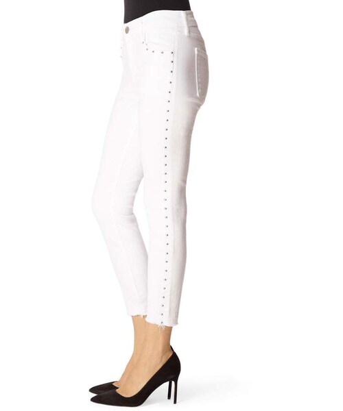 J BRAND（ジェイブランド）の「J Brand Alana High-Rise Cropped Super Skinny Jeans with Studs（デニムパンツ・レディース・White・25/27/28/29）」の2枚目の写真