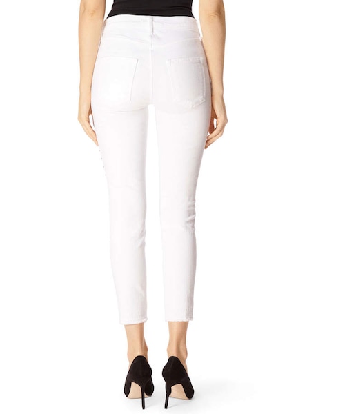 J BRAND（ジェイブランド）の「J Brand Alana High-Rise Cropped Super Skinny Jeans with Studs（デニムパンツ・レディース・White・25/27/28/29）」の3枚目の写真