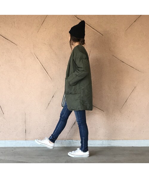 copine（コピン）の「再々入荷！大人気シリーズ！リバーシブルボア・キルティングミドル丈コート（2color）（その他アウター・レディース・その他）」の9枚目の写真
