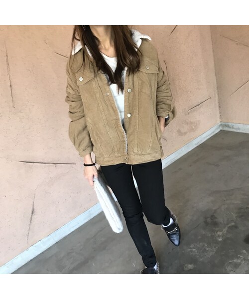 copine（コピン）の「BIGシルエット！裏ボアコーデュロイジャケット（その他アウター・レディース・その他）」の4枚目の写真