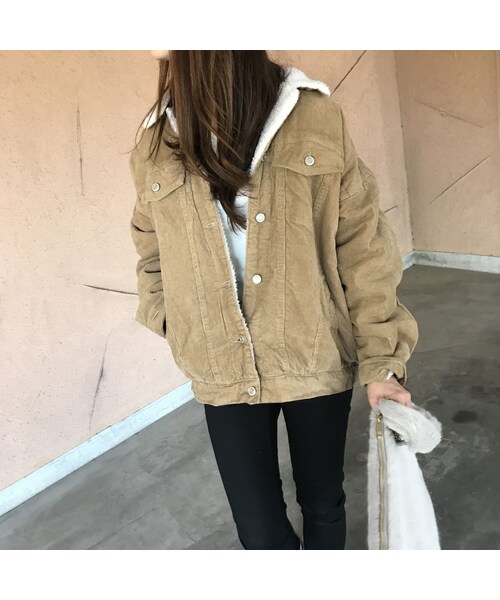 copine（コピン）の「BIGシルエット！裏ボアコーデュロイジャケット（その他アウター・レディース・その他）」の6枚目の写真