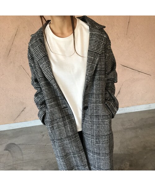 copine(コピン)の「大人カジュアル!!グレンチェックロングチェスターコート(チェスターコート・レディース・その他)」の10枚目の写真