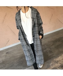 copine | 大人カジュアル!!グレンチェックロングチェスターコート(チェスターコート)