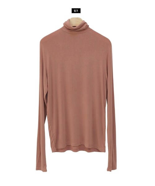 Dailyabout(デイリーアバウト)の「タートルネック無地Tシャツ(Tシャツ/カットソー・レディース・ホワイト/ブルー/イエロー/ピンク/レッド/ブラウン/グリーン/ブラック・FREE)」の7枚目の写真