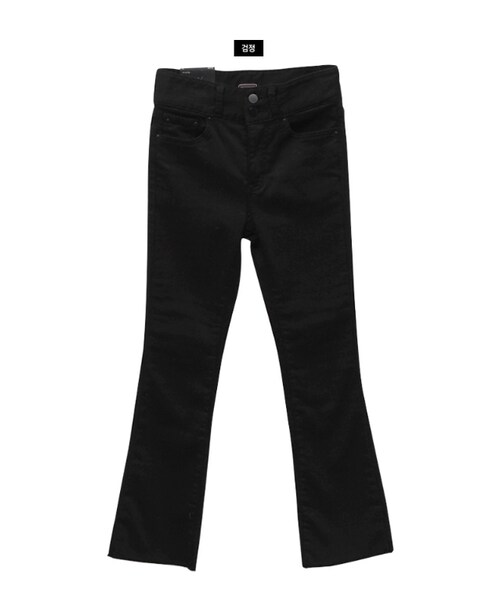 Dailyabout（デイリーアバウト）の「カットオフブーツカットパンツ（その他パンツ・レディース・ホワイト/ブラック・S/M/L）」の2枚目の写真