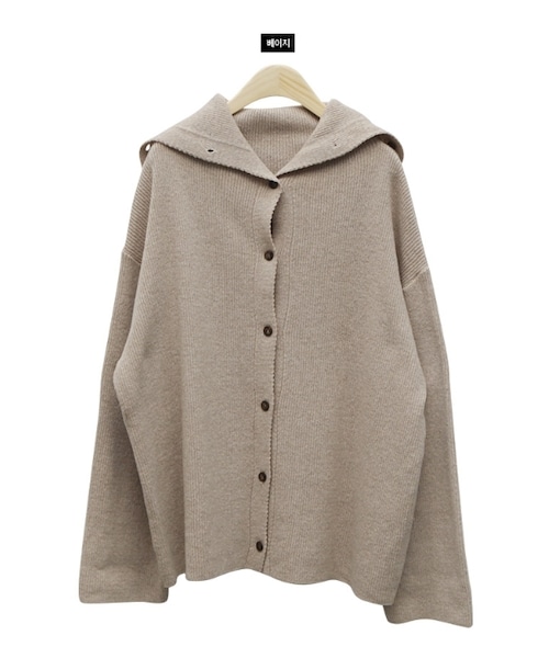 Dailyabout(デイリーアバウト)の「ボタンアップハイネックカーディガン(カーディガン/ボレロ・レディース・ベージュ/ホワイト/グレー・FREE)」の1枚目の写真