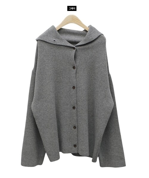 Dailyabout(デイリーアバウト)の「ボタンアップハイネックカーディガン(カーディガン/ボレロ・レディース・ベージュ/ホワイト/グレー・FREE)」の3枚目の写真