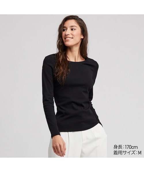 UNIQLO（ユニクロ）の「コットンフライスクルーネックT（長袖
