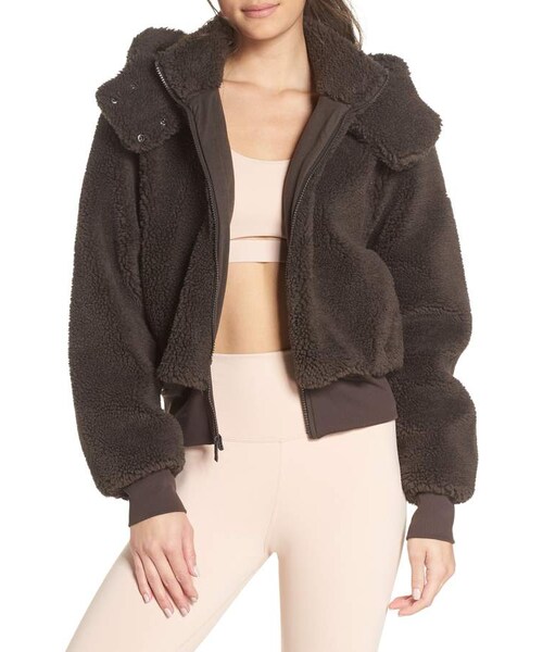 Alo Foxy Sherpa Jacket Grey