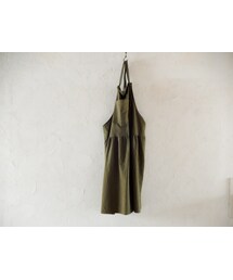 Handmade | COCOLO Linen Dress apron（Khaki)(エプロン)