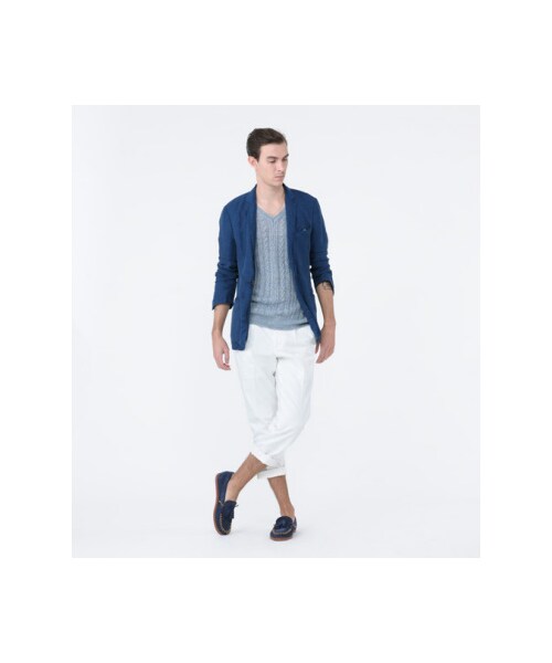 KATHARINE HAMNETT LONDON (キャサリンハムネットロンドン)の「TENCEL LINEN OVERDYE(その他・メンズ・ブルー/ベージュ・AL/S/M/L)」の3枚目の写真