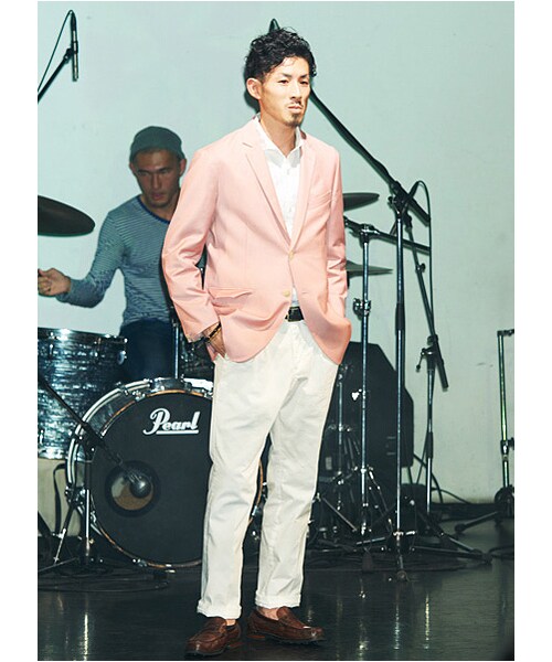 MORGAN HOMME（モルガンオム）の「TRパステル2BJK（983J41）（ジャケット/アウター・メンズ・ネイビー/ピンク/ブルー・L/AL/S/M）」の14枚目の写真