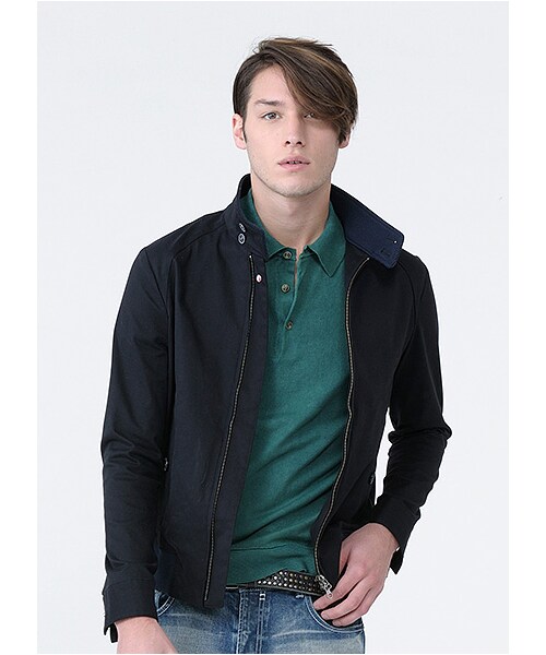 MORGAN HOMME（モルガンオム）の「トリコスイングトップ（983G41）（ジャケット/アウター・メンズ・ネイビー・L/M）」の2枚目の写真