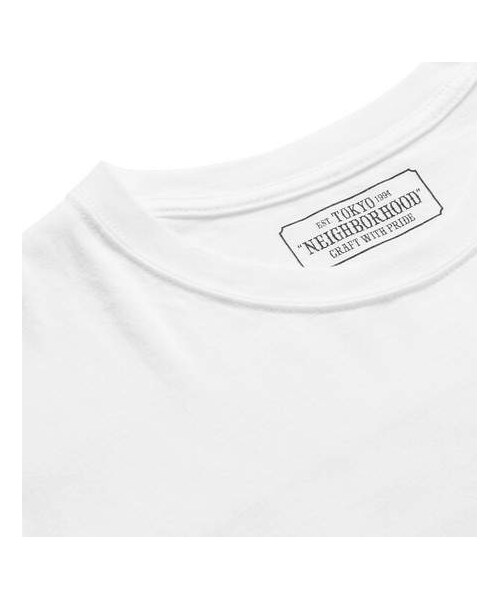 NEIGHBORHOOD(ネイバーフッド)の「Neighborhood Logo-Print Cotton-Jersey T-Shirt(Tシャツ/カットソー・メンズ・White・S/M/L/XL)」の2枚目の写真