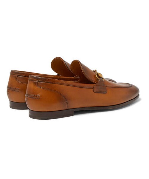 GUCCI（グッチ）の「Gucci Jordaan Horsebit Burnished-Leather Loafers（その他シューズ・メンズ・Brown・Uk6/Uk7.5/Uk11.5/Uk12/Uk8/Uk9/Uk8.5/Uk9.5）」の2枚目の写真