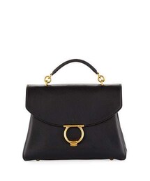 FERRAGAMO | Salvatore Ferragamo Margot Medium Top Handle Bag, Nero(ショルダーバッグ)